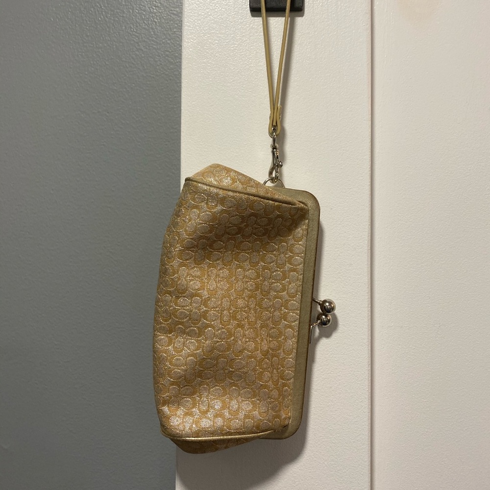 Gold Coach Wristlet